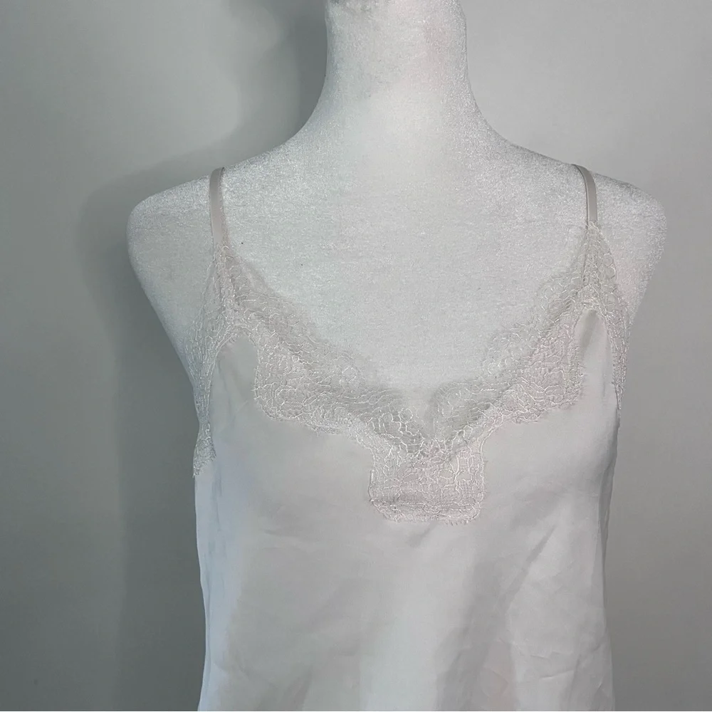 Victoria Secret Satin Lace Trim Adjustable Strap Camisole |Size Medium| - Picture 2 of 6